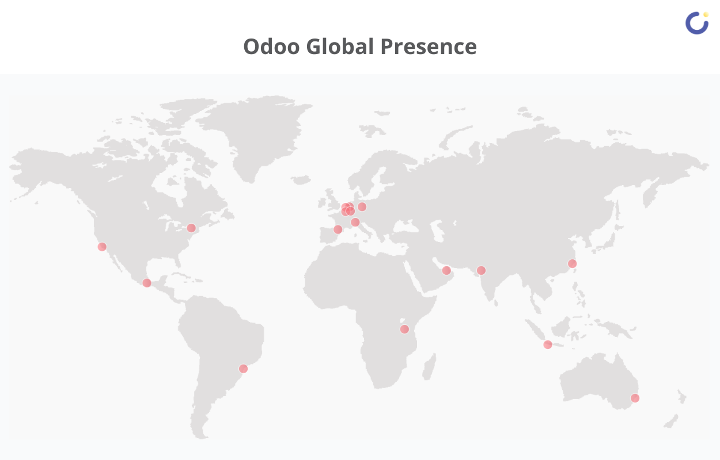 Odoo มีพาร์ทเนอร์อยู่ทั่วโลก มากกว่า 5,000 ราย